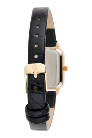 Reloj de cuarzo de poliuretano - Negro y dorado