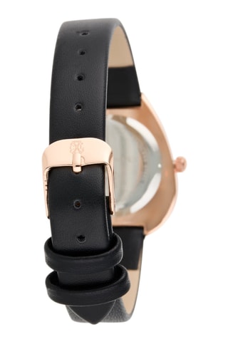 Reloj de cuarzo de metal aleado - Negro y rosa dorado