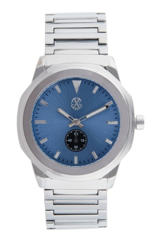 Reloj de cuarzo de aleación - Plateado y azul