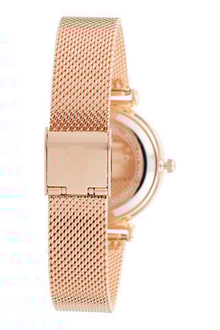 Reloj de cuarzo de aleación - Rosa dorado y blanco