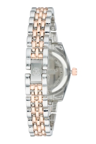 Reloj de cuarzo de metal aleado - Plateado y rosa dorado