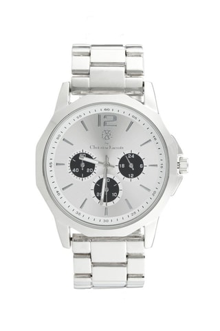 Reloj de cuarzo de acero - Plateado