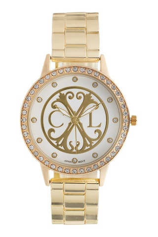 Reloj de cuarzo de aleación - Dorado y blanco