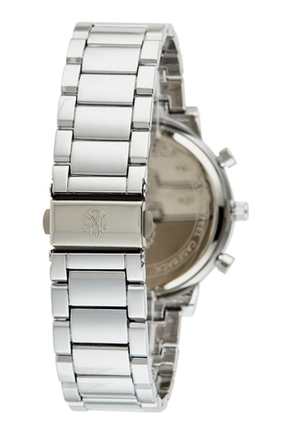 Reloj de cuarzo de metal aleado - Cronógrafo - Plateado y azul marino