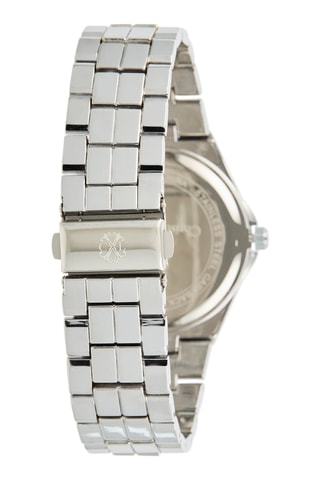 Reloj de cuarzo de metal aleado - Plateado y negro