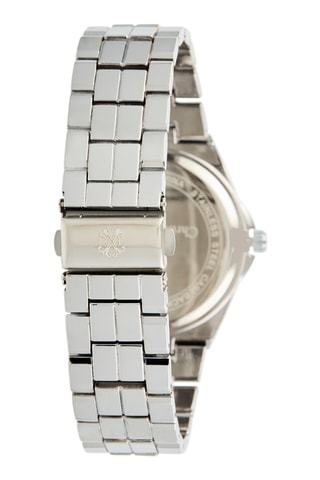 Reloj de cuarzo de metal aleado - Plateado y negro