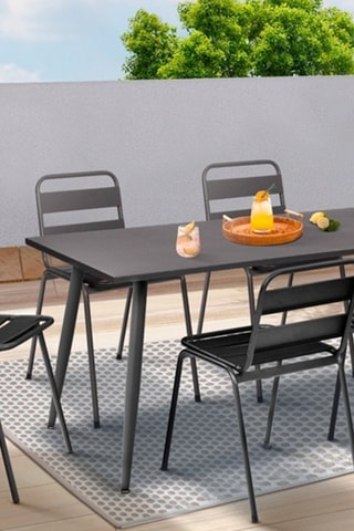 6 chaises de jardin empilables