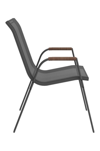 6 chaises de jardin en textilène et rotin Ozéa