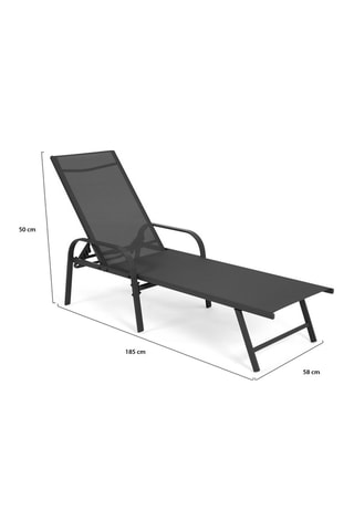 2 chaises longues - 185 x 58 x 50 cm