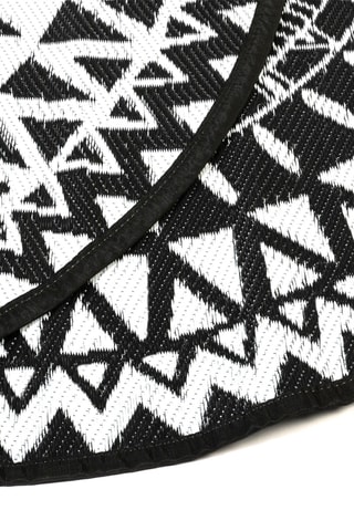 Tapis d'extérieur rond - Noir - 150 cm