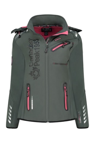 Chaqueta Softshell Reineak - Gris oscuro y rosa