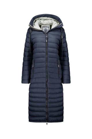 Lange Gewatteerde Jas Azuleak  - Marineblauw