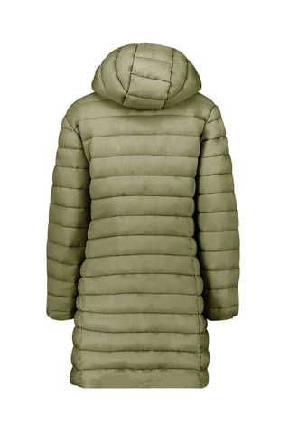 Lange Gewatteerde Jas met Capuchon Akitaleak  - Groen