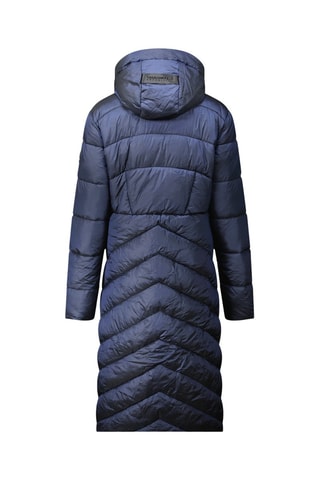 Lange Gewatteerde Jas Blancheak  - Marineblauw
