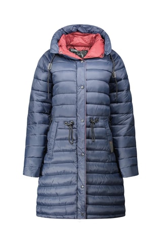 Lange Gewatteerde Jas Batigeak  - Marineblauw