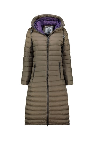 Lange Gewatteerde Jas Azuleak  - Kaki