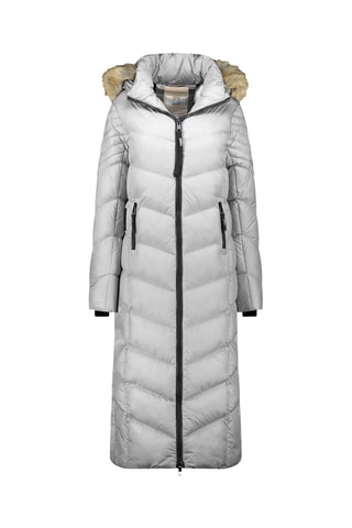 Lange Gewatteerde Jas Capucineak  - Lichtgrijs
