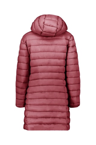 Lange Gewatteerde Jas met Capuchon Akitaleak  - Bordeauxrood