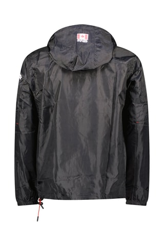 Cortavientos con capucha Butaneak - Negro y rojo