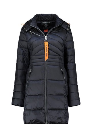 Lange Gewatteerde Jas Bodayeak  - Marineblauw