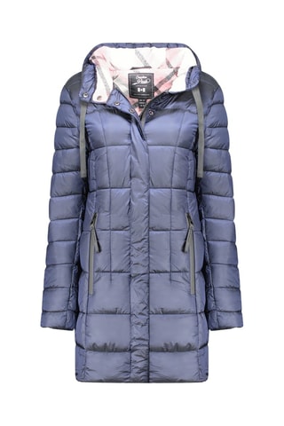 Lange Gewatteerde Jas Bullieak  - Marineblauw