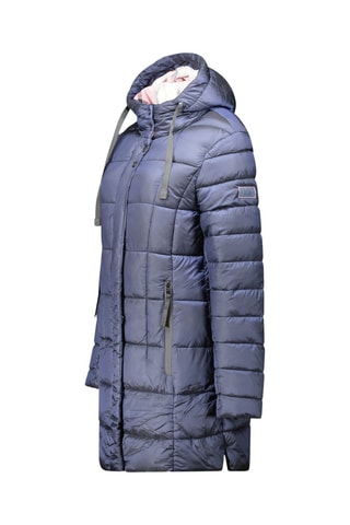 Lange Gewatteerde Jas Bullieak  - Marineblauw