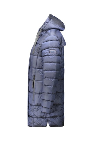 Lange Gewatteerde Jas Bullieak  - Marineblauw