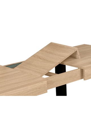 Mesa extensible Budapest - Imitación madera y negro