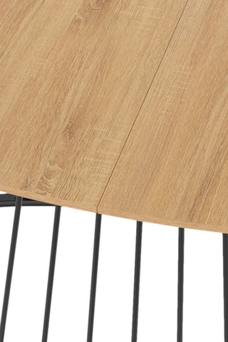 Mesa de comedor Adelle - Imitación madera y negro