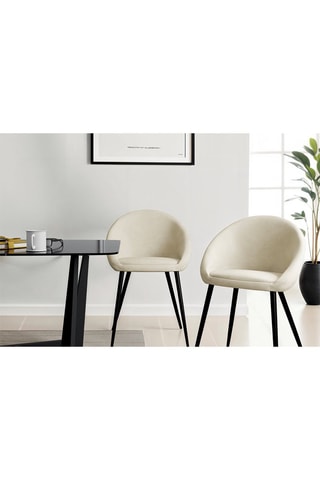 2 cadeiras Dory - Creme e preto