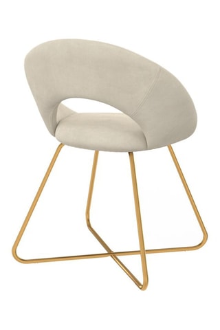 2 cadeiras Malone - Creme e dourado