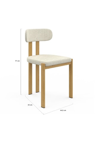 2 cadeiras Elsa - 77 x 44,5 x 43 cm