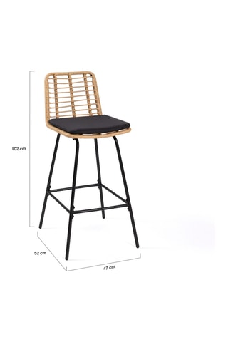 2 taburetes Cuba - 47 x 102 x 52 cm