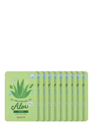 10 Katoenen Maskers met Aloë Vera Fresh Garden - Geschikt voor elk huidtype - 10 x 23 g