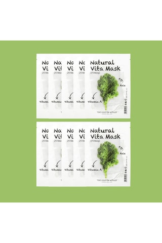10 Verstevigende Gezichtsmaskers Natural Vita - 10 x 23 ml