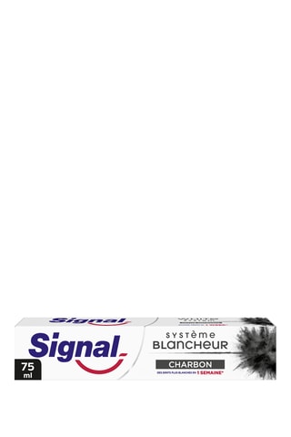 6 x Dentifrice Signal Système Blancheur Charbon 1 semaine - 75 ml