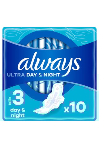 6 x 10 serviettes avec ailettes Always Ultra Day - Day & night - Taille 3