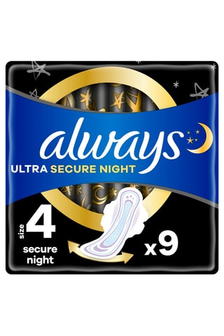 6 x 9 serviettes avec ailettes Always Ultra
Secure night - Taille 4