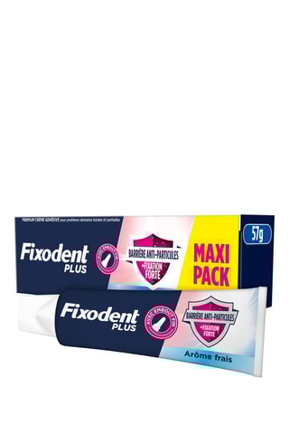 3 x Crème fixative Plus Barrière Anti-Particules Fraicheur - 57 g - Fixodent