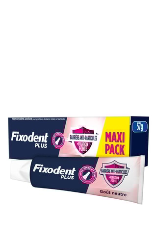3 x Crème fixative Plus Barrière Anti-Particules Neutre - 57 g - Fixodent