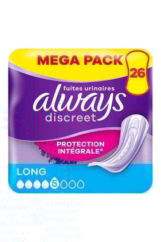 3 x 26 serviettes urinaires Incontinence Long - Always