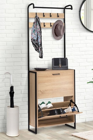 Vestiaire d'entrée Alan - 63 x 108 x 23,5 cm