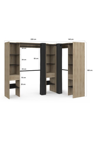 Penderie Justine - 230 x 180 x 140 cm