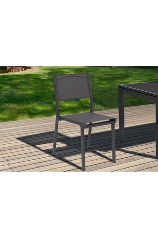 6 chaises empilables de jardin - Gris