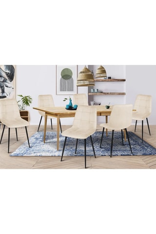 6 chaises Linda - Crème