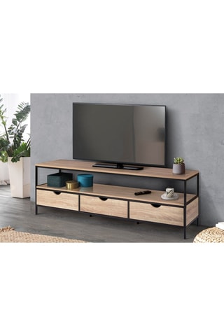 Meuble TV Memphis 3 tiroirs - 160 x 50 x 40 cm