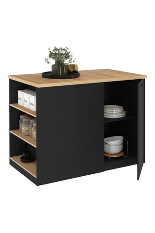Ilot central de cuisine 2 portes - 120 x 90 x 70 cm
