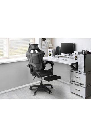 Fauteuil de bureau spécial gaming - Noir et gris