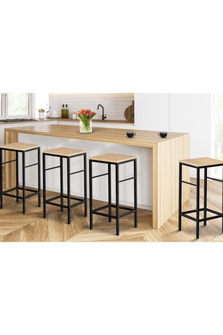 4 tabourets de bar Memphis - 32 x 67 x 32 cm