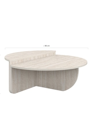 Table basse asymétrique - 90 x 35 x 90 cm